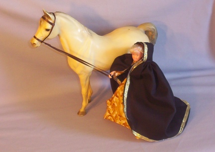 Black & Gold Breyer Doll Cloak